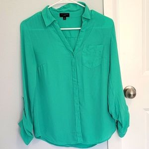 The Limited Green Ashton long-sleeve button-down shirt